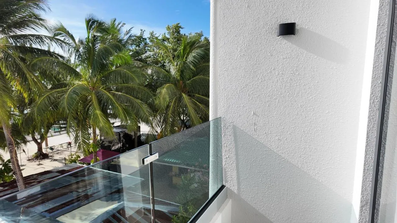 Coconut palms seen from a Palmcasa balcony